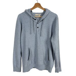 Hawker Rye Hoodie Surfs Up Mens Large Blue Speckled Cotton Blend Sweater Coastal